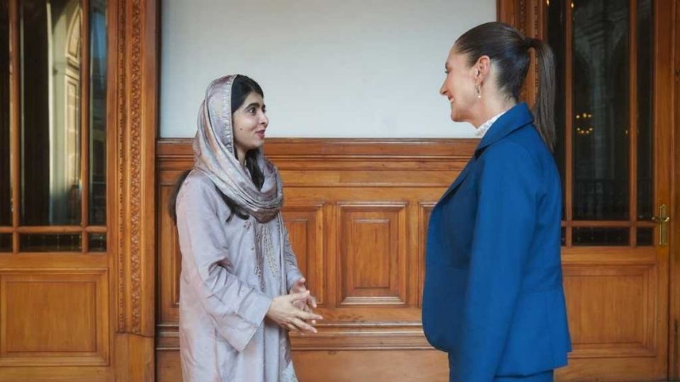 Sheinbaum se reúne con activista paquistaní, Malala Yousafzai, premio nobel de la paz