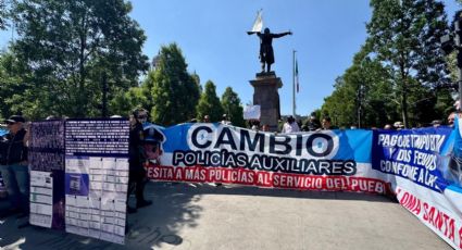 Edomex: Policías protestan por chalecos rellenos de cartón y armas hechizas