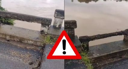 VIDEO: A punto de colapsar segundo puente en carretera Santiago Tuxtla - Isla