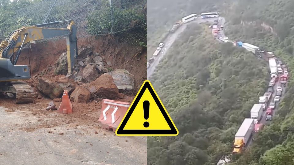 Declaran emergencia técnica en autopista Orizaba - Puebla por derrumbe; estas son las vías alternas