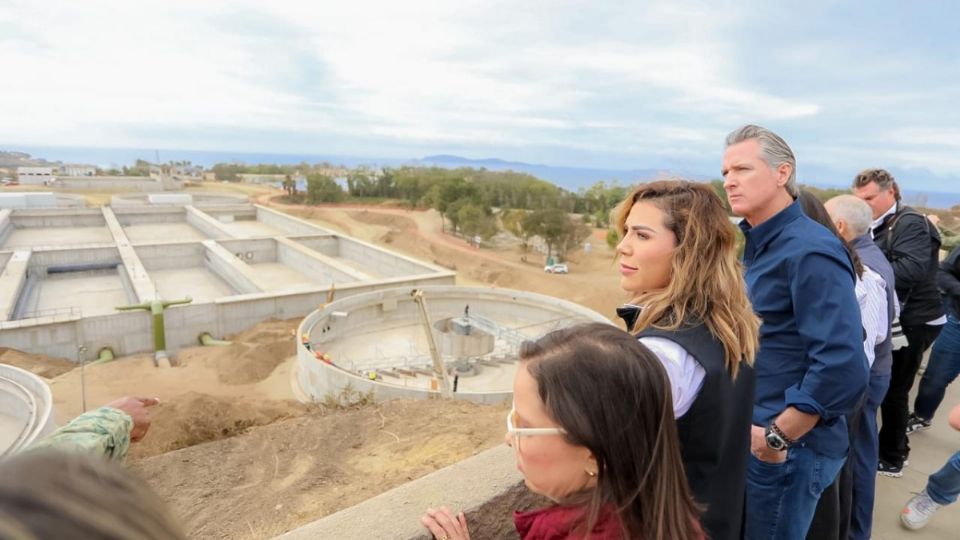 La gobernadora Marina del Pilar Ávila y su homólogo de California, Gavin Newsom