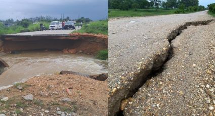 Coatzacoalcos, Acayucan y Nanchital con grandes socavones tras intensas lluvias