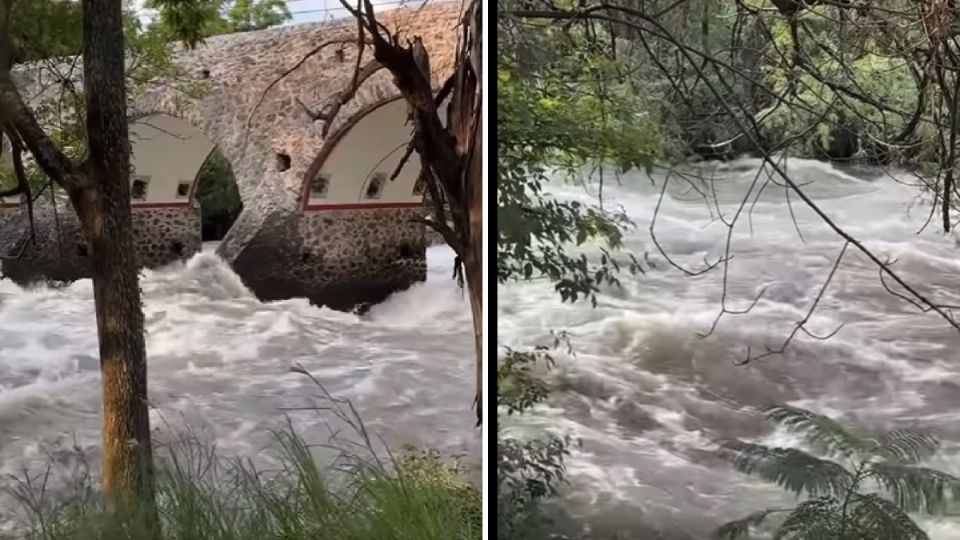 Así estaba ayer el Río Lerma, en su paso por Salvatierra.