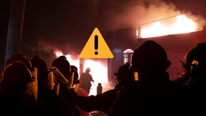 Incendio consume casa donde almacenaban huachicol en Hidalgo I FOTOS