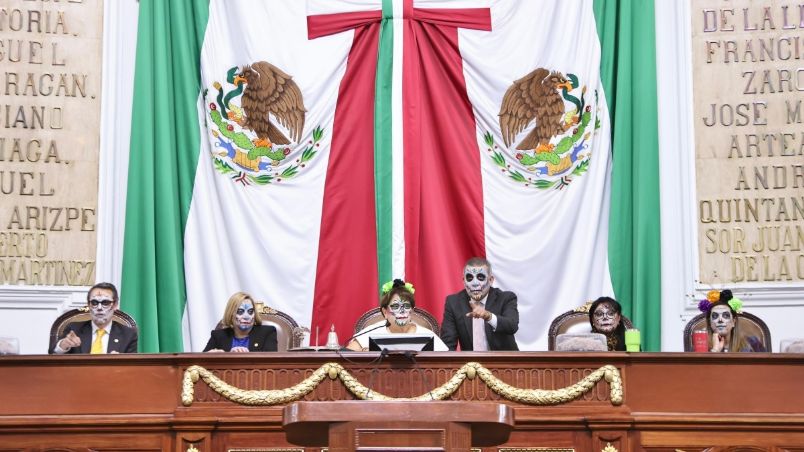 Las catrinas en el Congreso de la CDMX