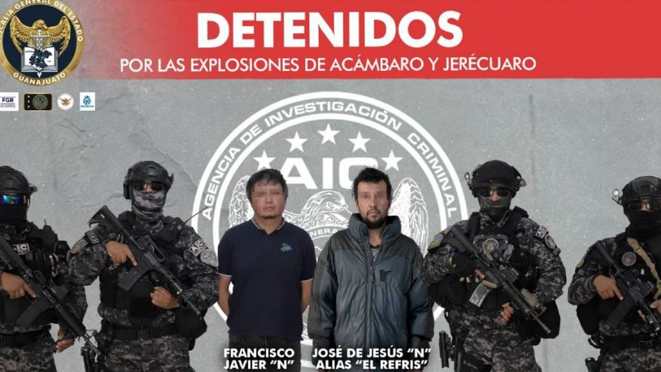 Los detenidos fueron presentados por la Fiscalía General del Estado de Guanajuato.