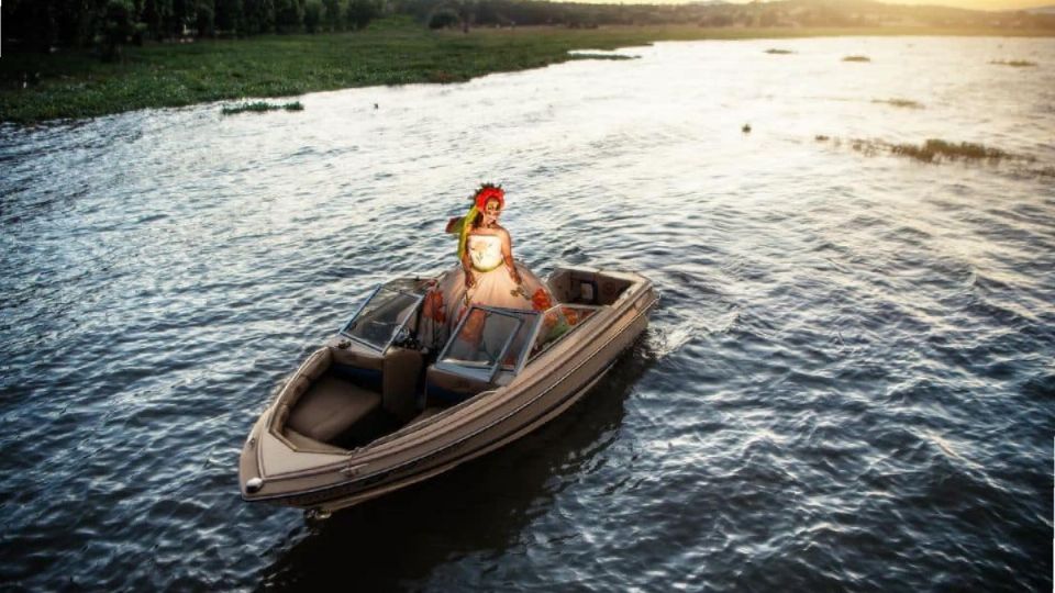 La Laguna de Yuriria alcanzó a estar lista para el paseo de una catrina.