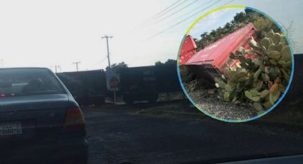 Tren se descarrila en Nopala: bloquea una carretera y se desata intento de rapiña