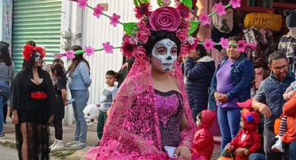 En Festejo por Día de Muertos desfilan Catrinas en Tulancingo