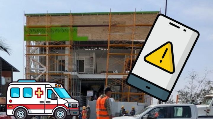 Cae trabajador de lo alto de construcción en Zona Plateada; fue trasladado al hospital