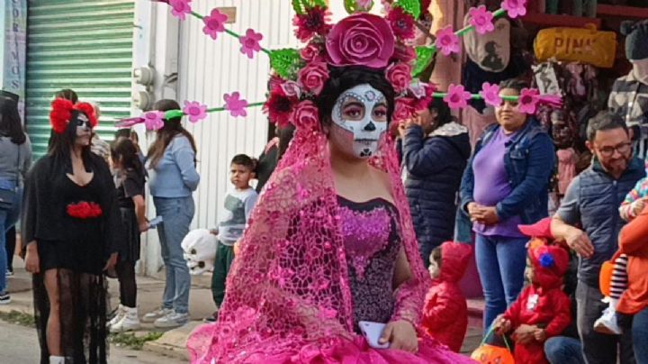 En Festejo por Día de Muertos desfilan Catrinas en Tulancingo