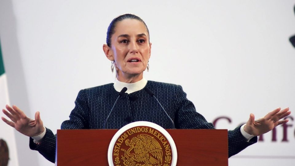 La presidenta Claudia Sheinbaum durante su conferencia mañanera del 31 de octubre de 2024.