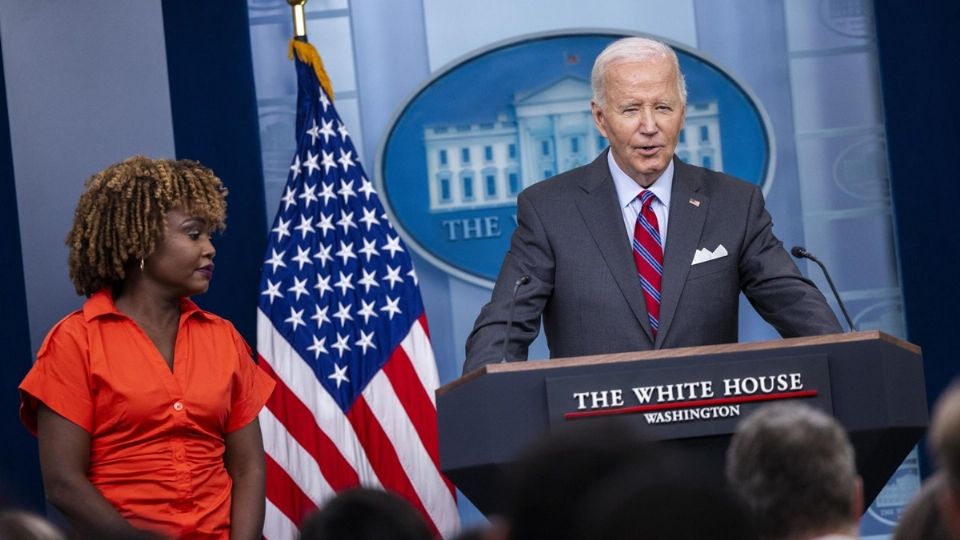 Joe Biden, en conferencia en la Casa Blanca