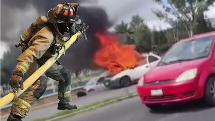 Lunes de accidentes en Pachuca: un choque y vehículo incendiado causan caos