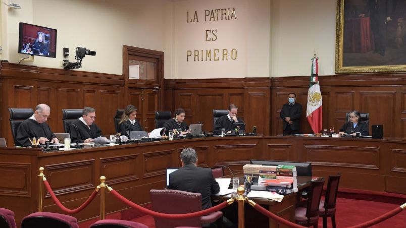 Ministros en el Pleno de la Suprema Corte de Justicia de la Nación