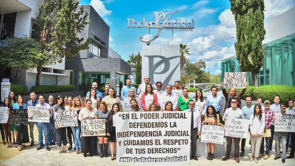 Protestas en el Poder Judicial de Guanajuato contra la reforma judicial