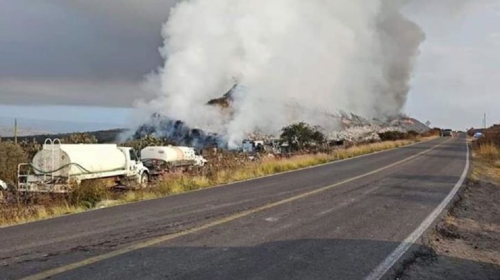 Se incendia basurero de San Luis de la Paz, se suspenden clases