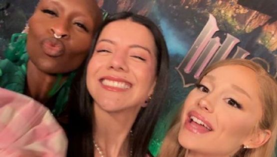 La influencer Doris Jocelyn conoce a Ariana Grande en premiere de Wicked