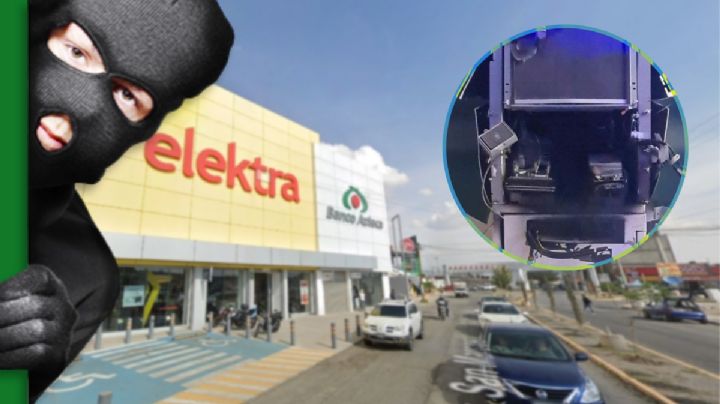 Ladrones explotan cajero de Banco Azteca en Hidalgo, casi destrozan Elektra | VIDEO
