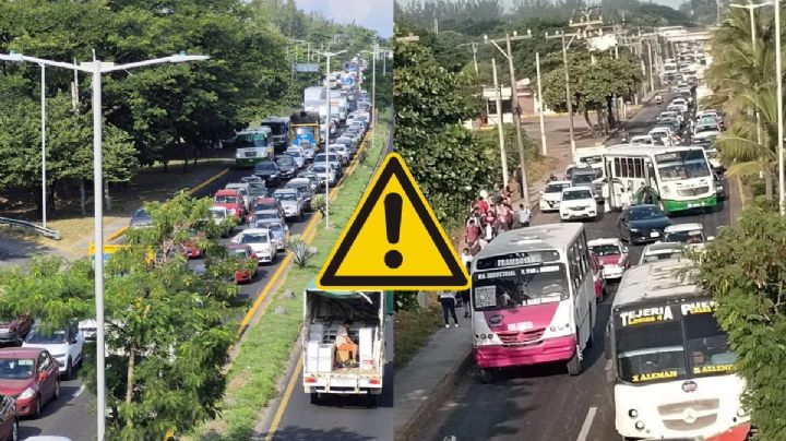 ¿Por qué hay fila de 5 km de tráfico en carretera libre Veracruz – Xalapa?