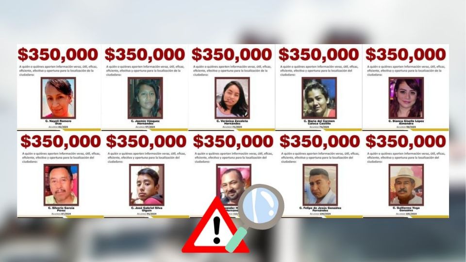 Buscan a 41 desaparecidos en Veracruz; fiscalía da recompensa de 350,000 por cada uno