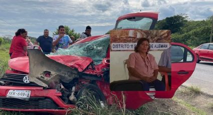 Maestra Yolanda murió en accidente de auto en carretera de Acayucan