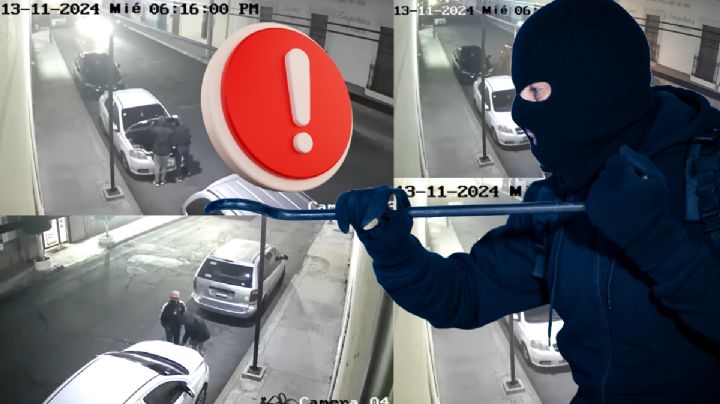 Bastaron 35 segundos para robarse la computadora de un auto en Pachuca | VIDEO