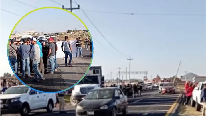 Mineros de Zimapán bloquean la entrada a Pachuca, caos vial en la ciudad