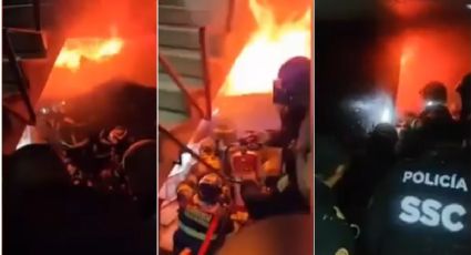 Para evitar arresto, sujetos incendian departamento en Tlatelolco