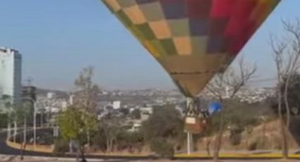 Aterriza globo aerostático en el Libramiento Morelos | VIDEO