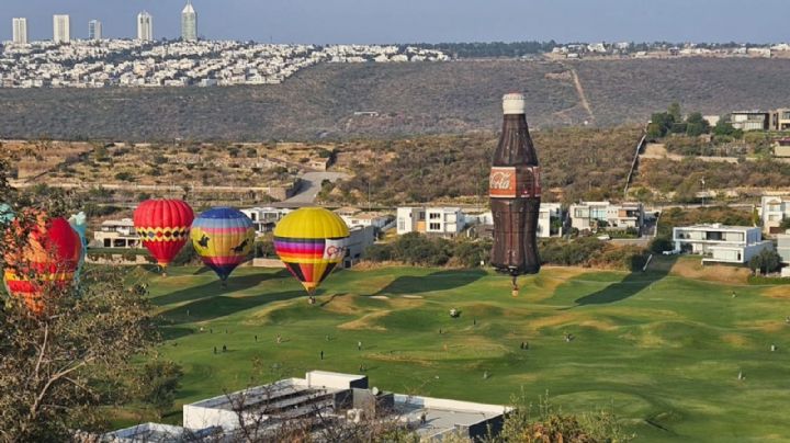 'Lluvia' de globos en un campo de golf en León