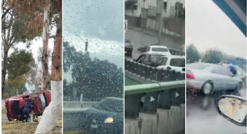 Lluvias provocan 4 accidentes viales en Pachuca