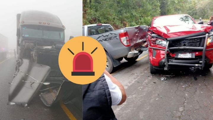 Accidentes causaron cierres viales en carreteras de las Altas Montañas de Veracruz