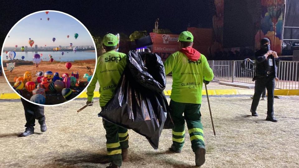 Señalan autoridades del municipio que la basura aumento por la afluencia de visitantes al evento.