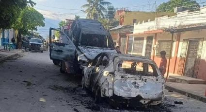 Chiapas bajo fuego: crimen organizado deja coches quemados y cadáveres en la calle