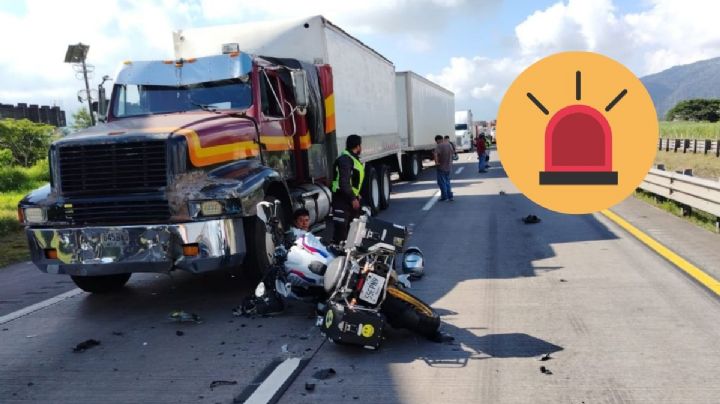Choque múltiple en autopista Orizaba-Córdoba, deja 4 personas lesionadas