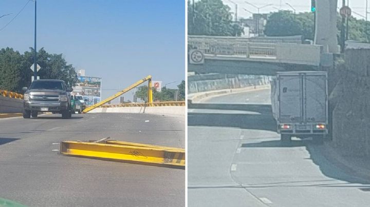 Conductor despistado revienta barra de acero del Malecón