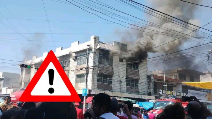 Incendio de edificio en zona de mercados enciende alarmas en la ciudad de Veracruz