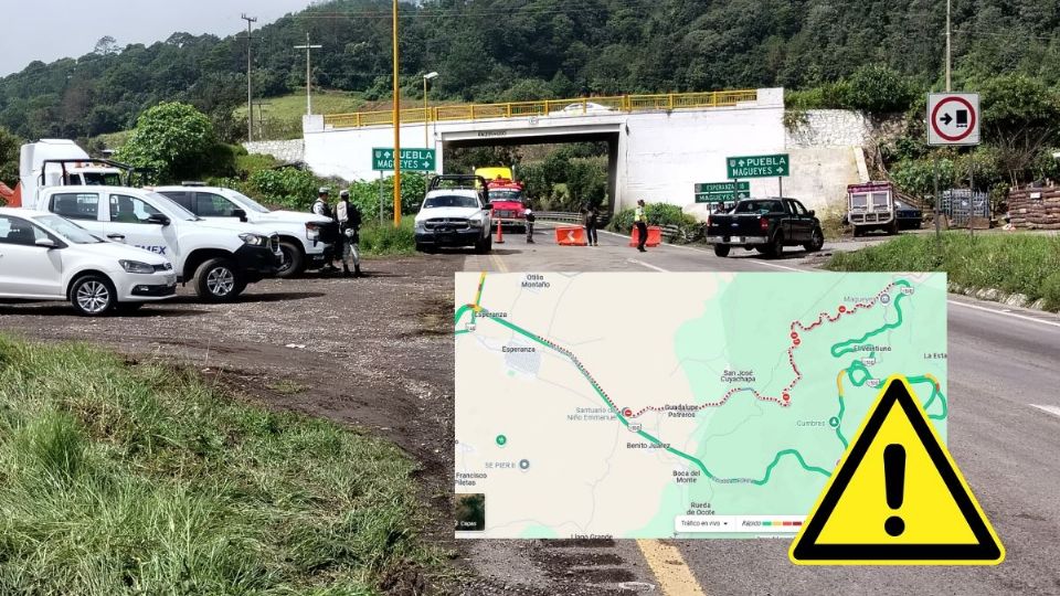 Deslave en autopista Orizaba - Puebla: cerrarán paso en este tramo hoy 26 de noviembre