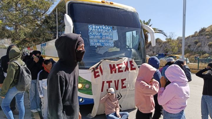 Normalistas del Mexe explican por qué retuvieron autobuses en Pachuca