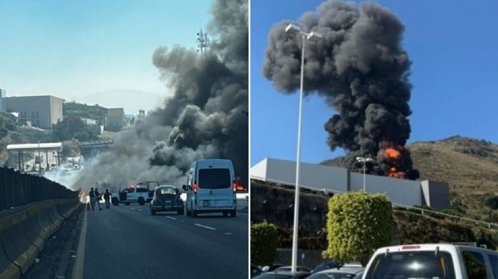 Chamapa-Lechería: Restablecen circulación dirección a Lechería tras explosión de pipa de Pemex