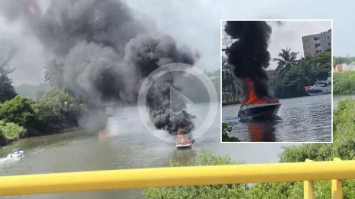 Incendio de embarcación junto a Plaza El Dorado en Boca del Río; esto sabemos