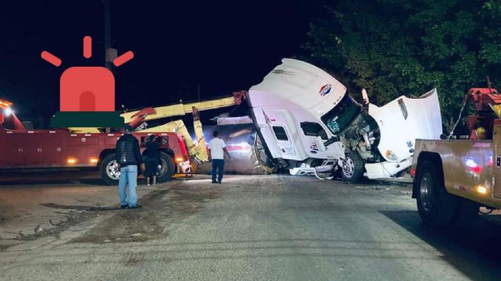 Tren Interoceánico arrastra tráiler en límites de Oteapan y Chinameca