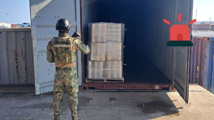 Aseguran metanfetanimas en el Recinto Portuario de Veracruz; eran casi 300 kilos