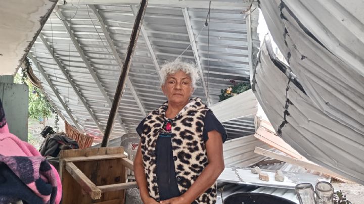 Guadalupe Cuevas pide ayuda: el viento voló su techo en Veracruz