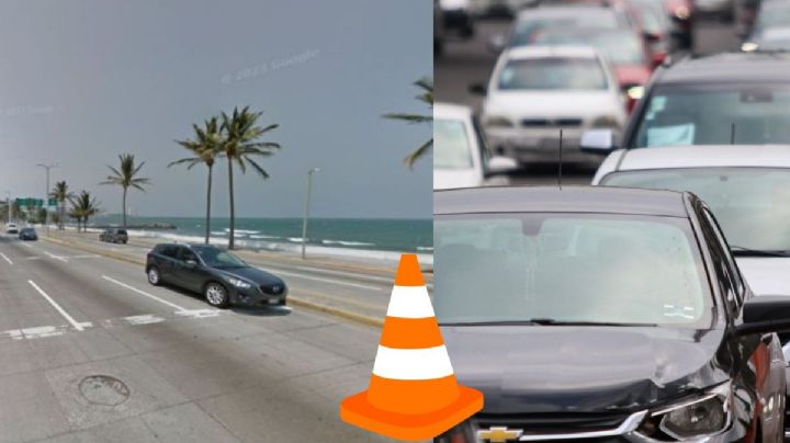 Socavón en bulevar de Boca del Río: inicia reparación y cierran vialidad