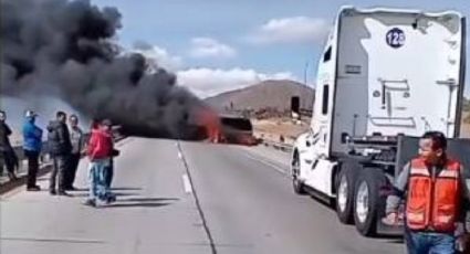 Se incendia tráiler en el Arco Norte; tráfico pesado y fila de autos kilométrica