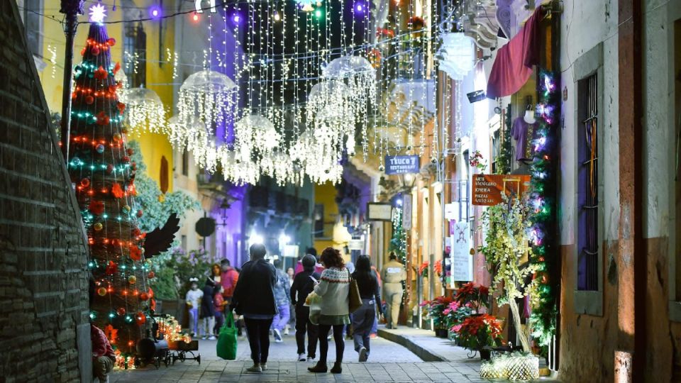 Ambiente muy fresco y navideño en Guanajuato capital.