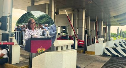 Así clausuró Rocío Nahle la caseta de cobro de Coatzacoalcos, en primer día como gobernadora