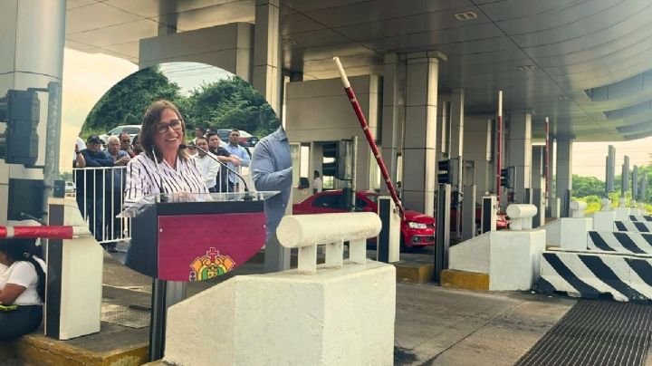 Así clausuró Rocío Nahle la caseta de cobro de Coatzacoalcos, en primer día como gobernadora